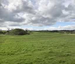 5 photographs of Bishopton Motte and Bailey. Photograph by Dr Emma Watson